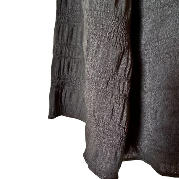 NWT Women’s Oversized Button Down Lightweight Shirt Square Textured Blouse - Picture 8 of 9